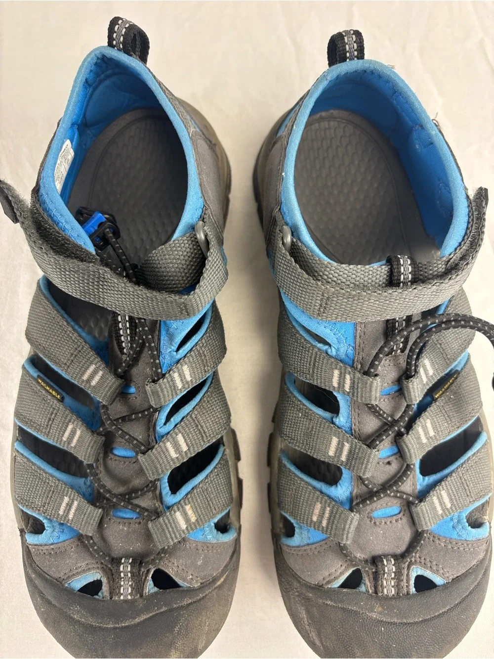 Keen Big Kids’ Newport H2 Sandals in Magnet/Brilliant Blue